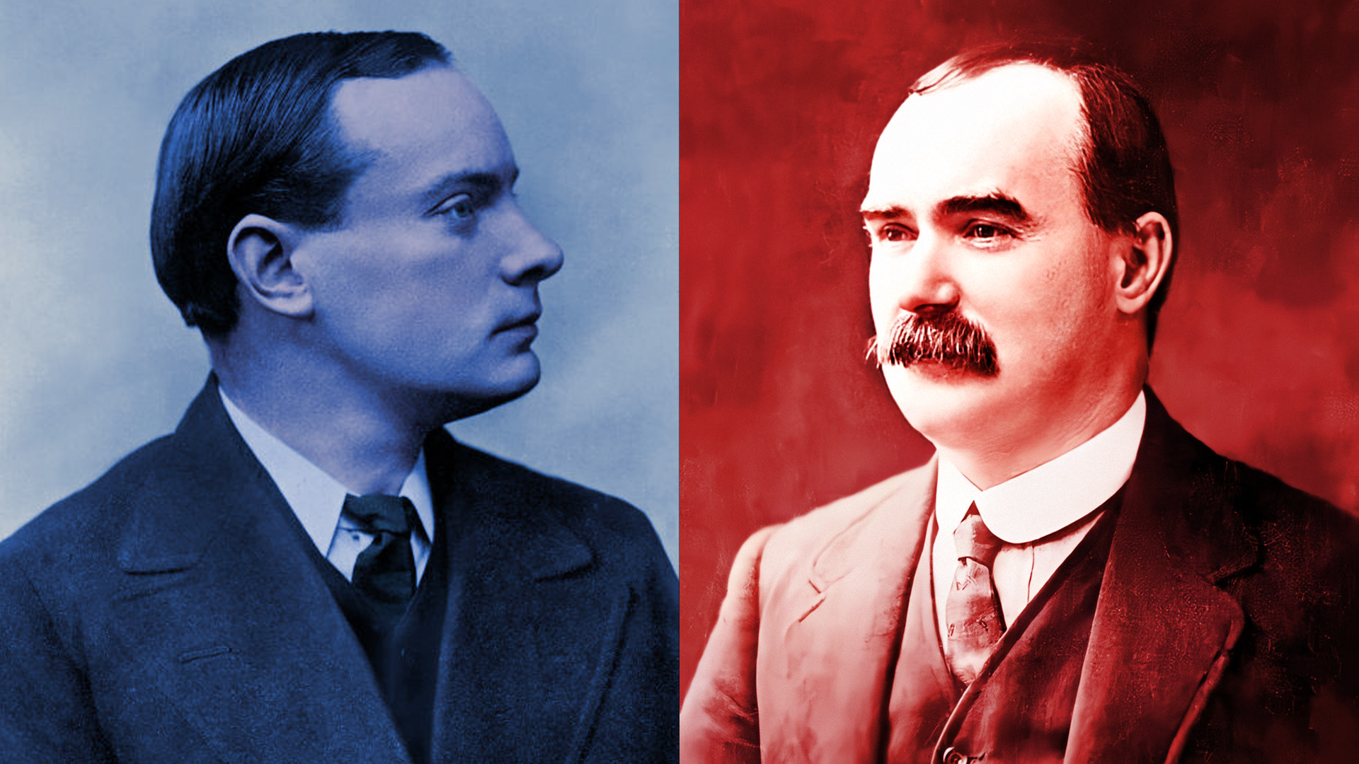 Патрік Пірс (ліворуч) та Джеймс Коннолі (праворуч)